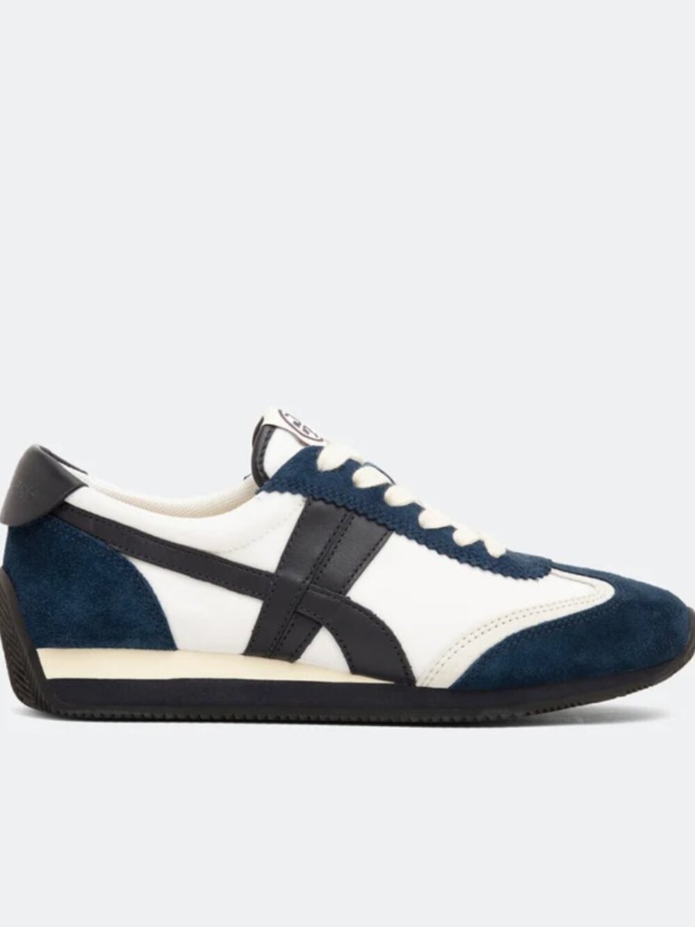 Tory Burch Hank Sneaker Blue Nylon and Suede 9